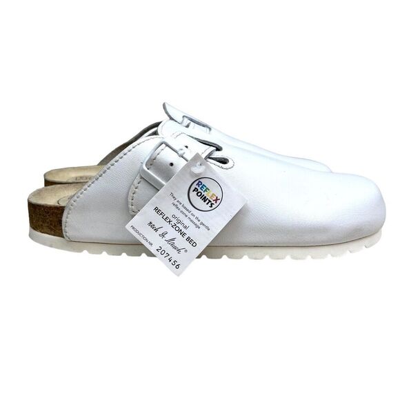 Dr Mauch Sandal Mule Slip On Reflex Five Zone Comfort White Leather‎ Men EUR 41 - Picture 1 of 8